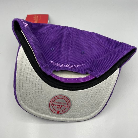 Los Angeles LA Lakers Corduroy Mitchell & Ness Hat Snapback Cap Men Lebron James - Picture 5 of 7